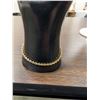 Image 2 : 14k Gold Ladies Twisted Rope 7" Chain Bracelet