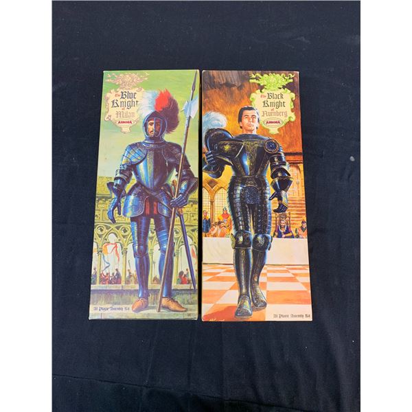 Lot of 2 Aurora Model Kits Black Knight and Blue Knight 1/12 Scale