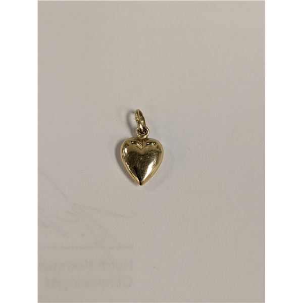 10k Gold Heart Shape Pendant