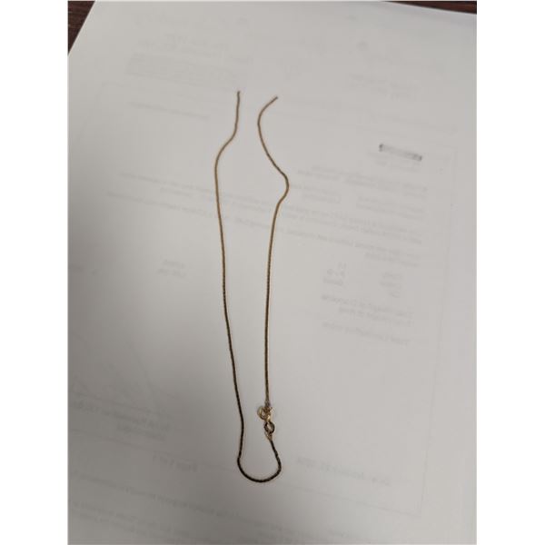 10k Gold 15" Cobra Link Chain *Broken*