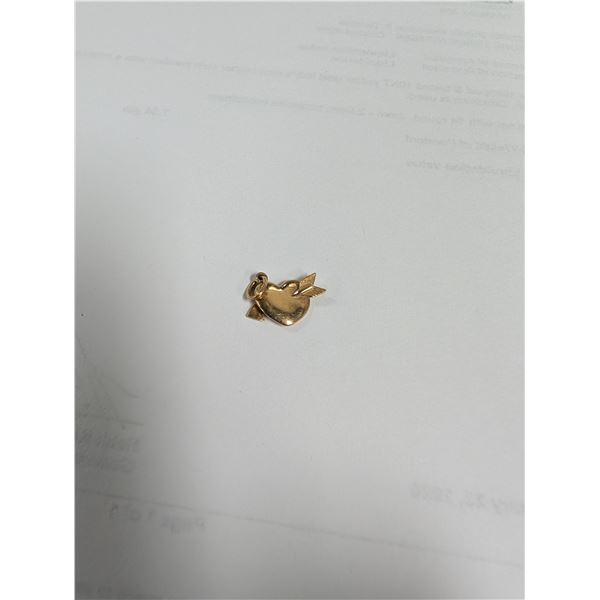 10k Gold Valentine Heart Charm 2 grams