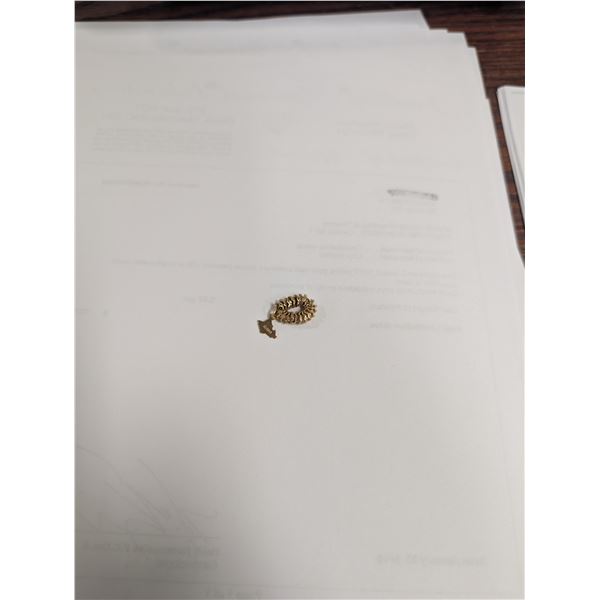 14k Hawaii State and Lay Necklace Charm 3 Grams