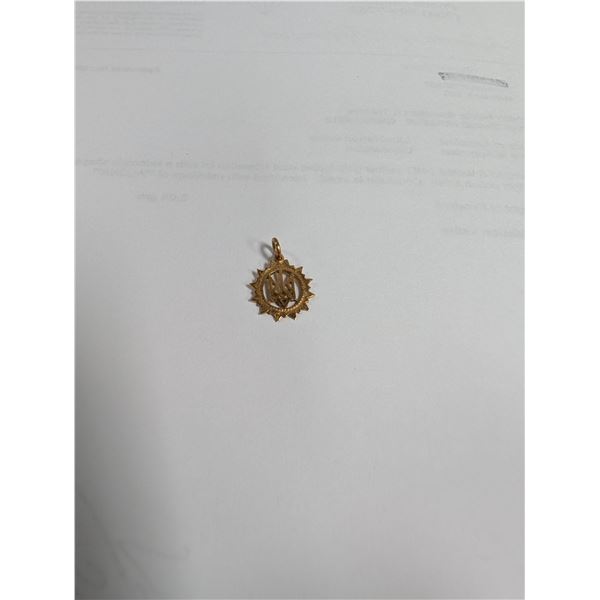10k Gold Ukrainian Trident Tryzub Charm 0.9 Grams