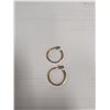 Image 4 : Unmarked (Tested10k) Gold Ribbed Hoop Earrings 3.1 Grams
