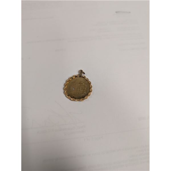 10k Gold Birthday Charm Pendant June 16 1947