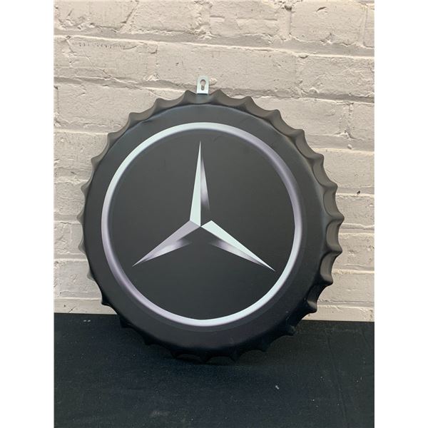 Bottle Cap Wall Decoration Mercedes-Benz Logo 16"