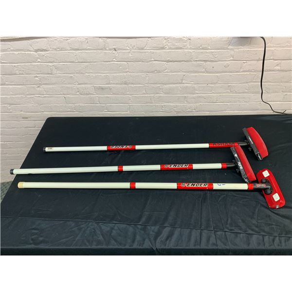Lot of 3 Asham / 8-Ender Curling Brooms