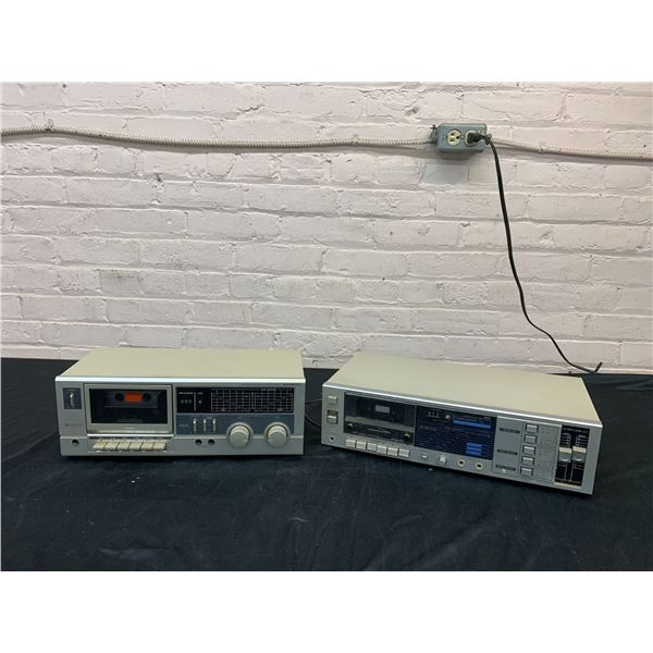 Lot of 2 Sanyo Stereo Cassette Decks RDS30 and RD7 (rough condition)