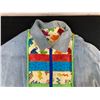 Image 2 : Handmade Jean and Patchwork Elephant Pattern Zip-Up Jacket