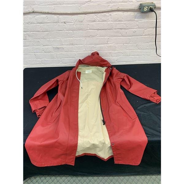 Red Rain Jacket by Mernini Size XL