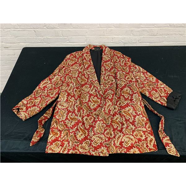 Made in Eatons Men's Dressing Robe Smoking Robe Red Paisley