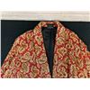 Image 2 : Made in Eatons Men's Dressing Robe Smoking Robe Red Paisley