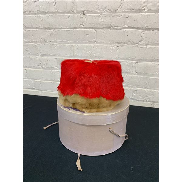 Recycled Red Rabbit Fur and Mink Fur JUBA Women's Winter Hat