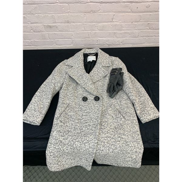 Windsmoor White Winter Jacket Size 14 w Gloves