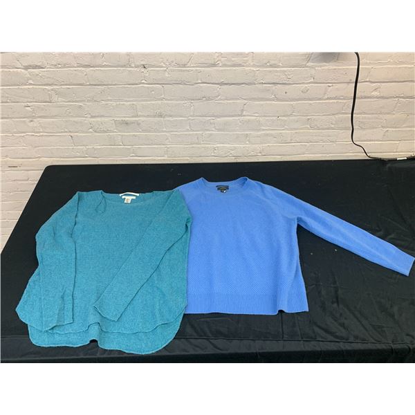 Lot of 2 Cashmere Blue Sweaters
