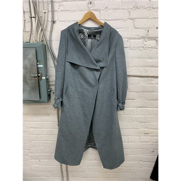 Black Goat Cashmere Grey Trench Coat Jacket