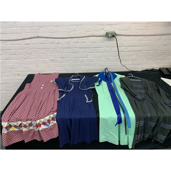 Lot of 4 Vintage Dresses