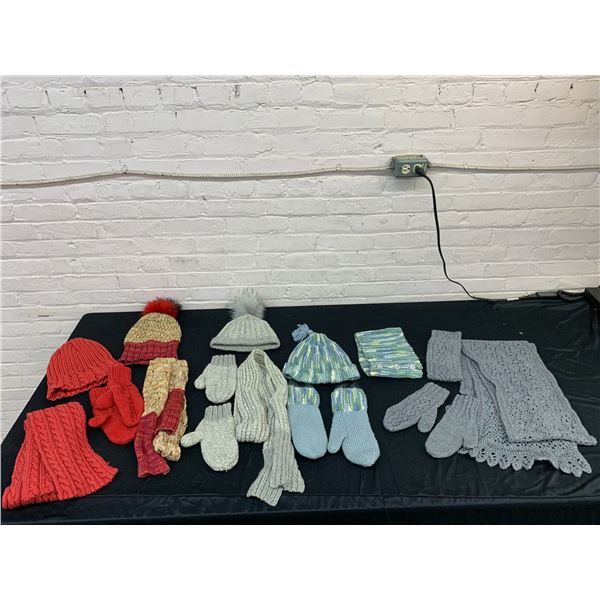 Lot of Knit Hat and Scarf / Gloves Sets