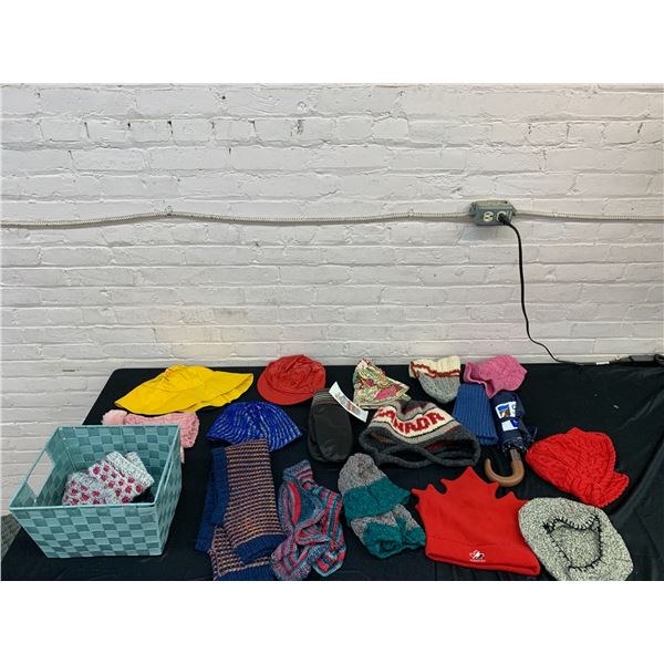Lot of Assorted Knit Hats, Gloves