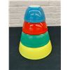 Image 1 : Set of 4 Pyrex Primary Colours Mixing Bowl Set