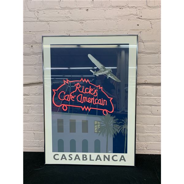 Casablanca Rick's Cafe Americain Framed Original Screen Print