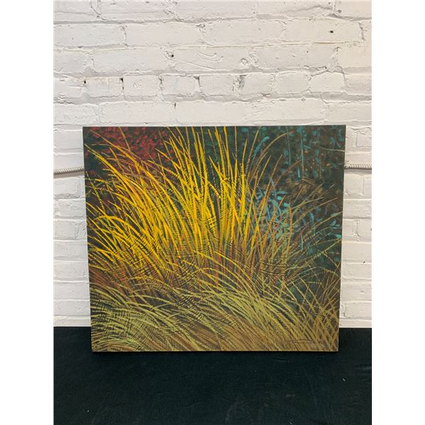 Original Canvas Painting Heavy Palette Grass 30" x 27"