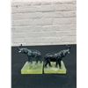 Image 3 : Green Stone & Metal Elephant Bookends