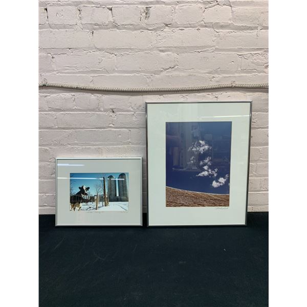 Lot of 2 Framed Photographs, Artist Signed 16x20, 14x11