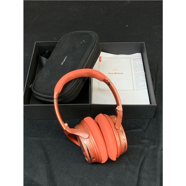 Srhythm Headphones in Coral Orange w Box, Cable, Manual