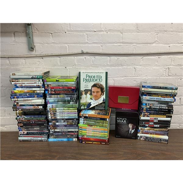 LARGE Lot of Mostly British Television Box Sets Shetland, VERA, Downtown Abbey, etc