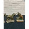 Image 3 : 3 Metal Elephant Bookends