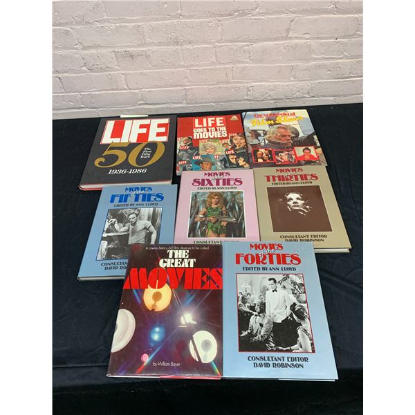 Lot of 8 Media Books: Movies of the 30s, 40s, 50s, 60s Books, LIFE Anniversary Books, Film Stories