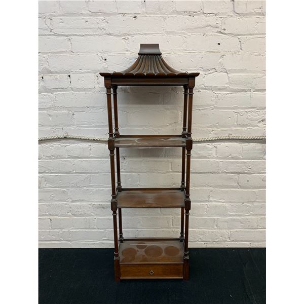 Wooden Pagoda 3-Tier Wall Shelf for China / Collectibles / Curio