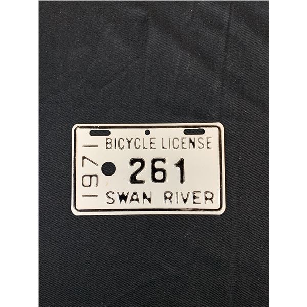 1971 Swan River Bicycle License Plate