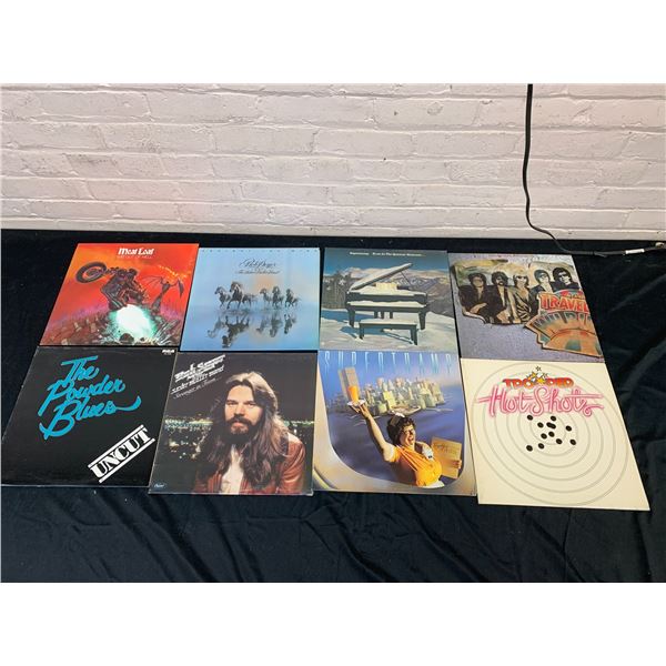 Lot of 8 Vinyl Records LPs Supertramp, Meat Loaf, Bob Seger, etc