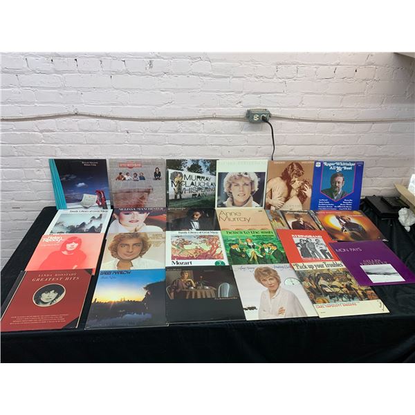 Lot of 23 Vinyl Records LPs Roger Whittaker, Jim Stafford, Streisand, Anne Murray, etc