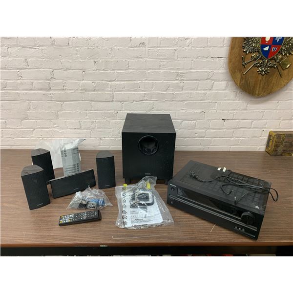 ONKYO Home Theatre Set Complete w Receiver, Speakers, Subwoofer, Cables, Remote