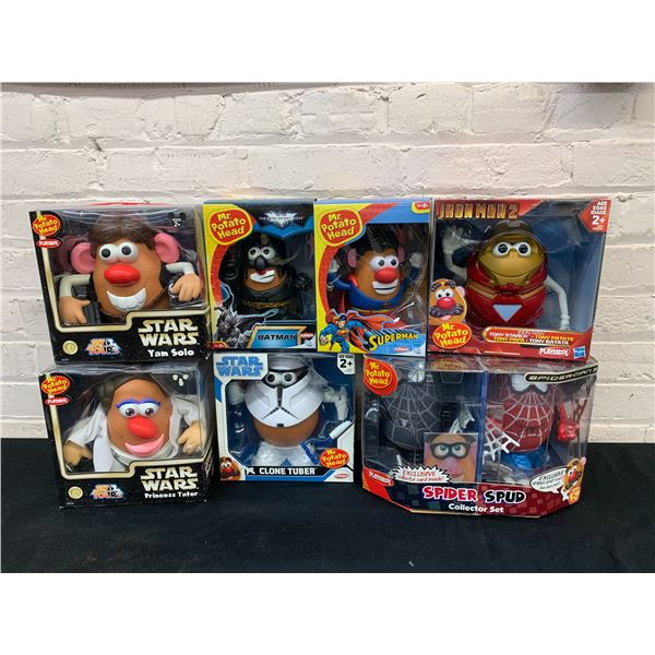 Lot of 7 Mr Potato Head Toys Marvel, Star Wars, Etc