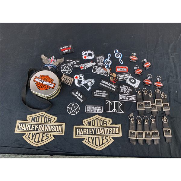 Harley Davidson Keychains, Patches, Harley Davidson theme