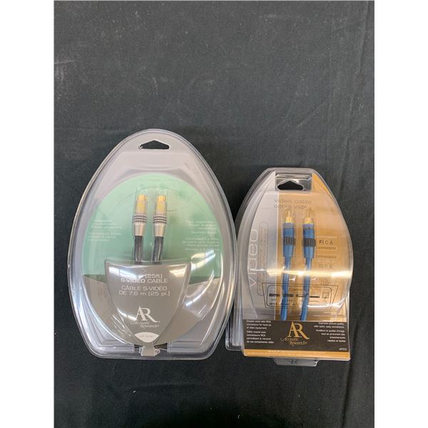 Lot of 2 NEW Home Audio S-Video Cable and Coaxial Gold Plated RCA