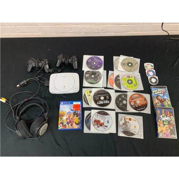 Playstation Bundle PSone, PS2, PS3 Games, PS2 Controllers, PSP Games, etc