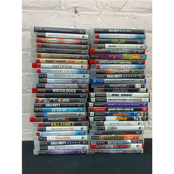 Lot of 52 PS3 and PS2 Games