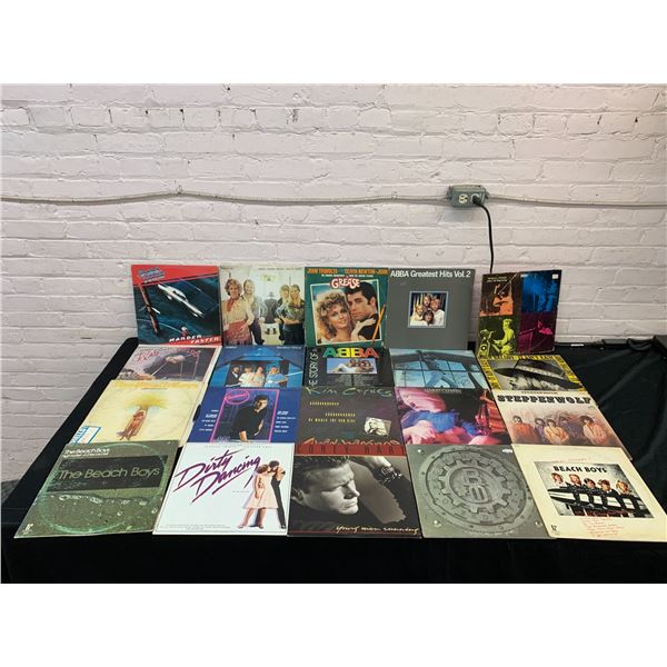 Lot of 20 Vinyl Records LPs ABBA, Beach Boys, Grease, Dirty Dancing, etc