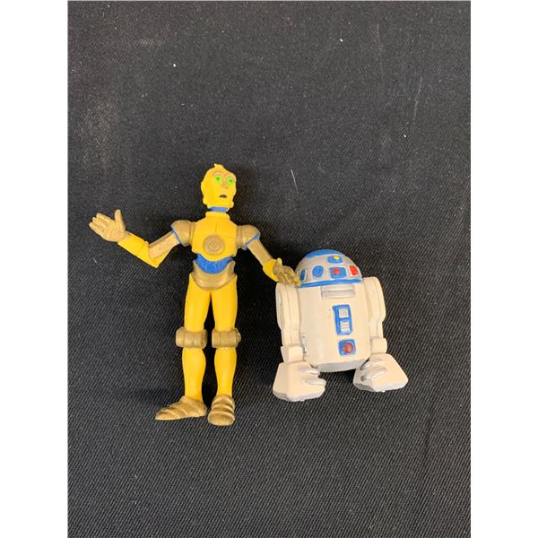 Vintage PVC Figurine 1986 Star Wars Droids Animated C3P0 R2D2 Spain LFL Pair