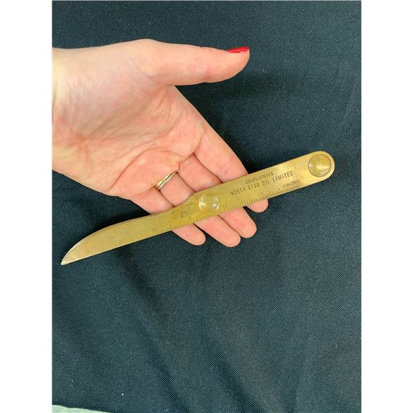 Vintage North Star Oil Metal Letter opener