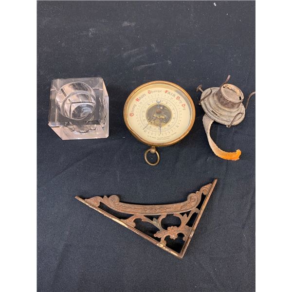 Oil Lamp Base, Candle Holder, Barometer, Vintage Antique Bracket