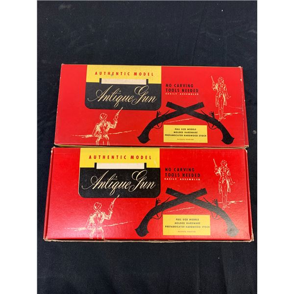 Lot of 2 Antique Gun Model Kits 8-Monroe and 6-Washington