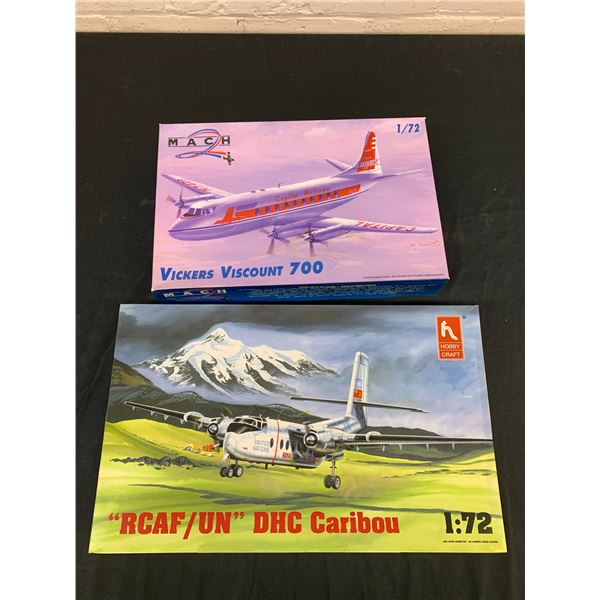 Lot of 2 1/72 Scale Model Kits Hobby Craft # HC1344 and MACH Vickers Viscount 700