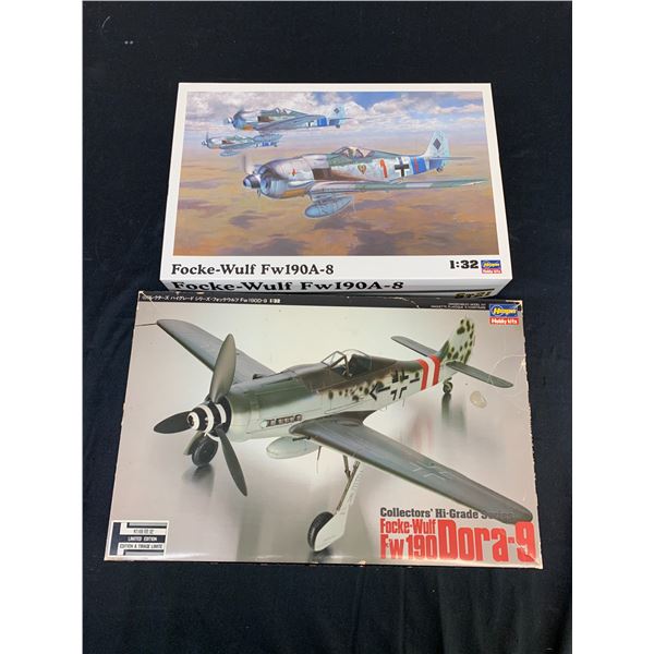 Lot of 2 1/32 Scale Model Kits Hasegawa #ST21 and Fw190D-9