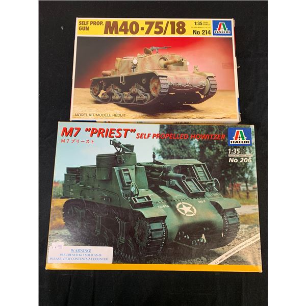 Lot of 2 Italeri 1/35 Scale Model Kits #214 and #206